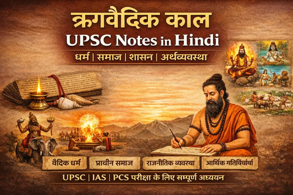 Rigvedic Period UPSC Notes in Hindi – धर्म, समाज, शासन और अर्थव्यवस्था