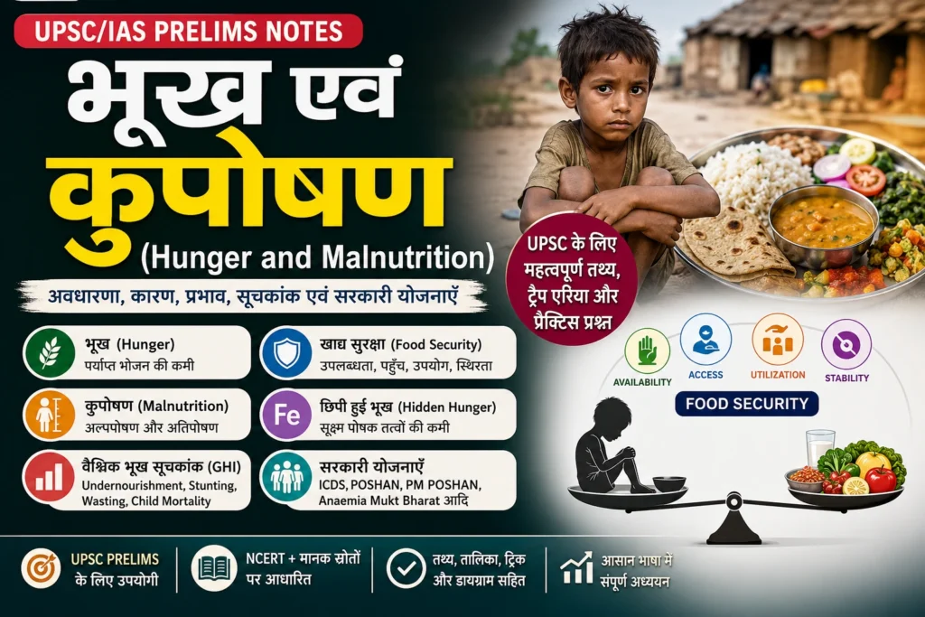 भूख एवं कुपोषण UPSC Notes in Hindi